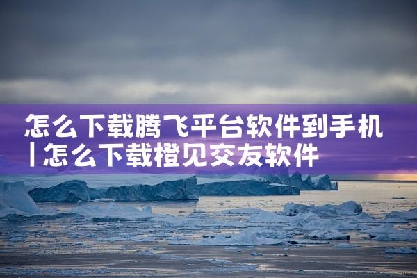 怎么下载腾飞平台软件到手机