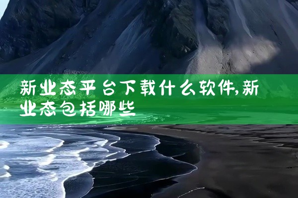 新业态平台下载什么软件